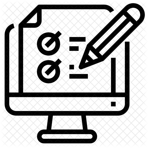 Online Test Icon Download in Line Style