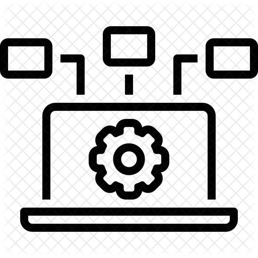 Operating System Icon - Download in Line Style