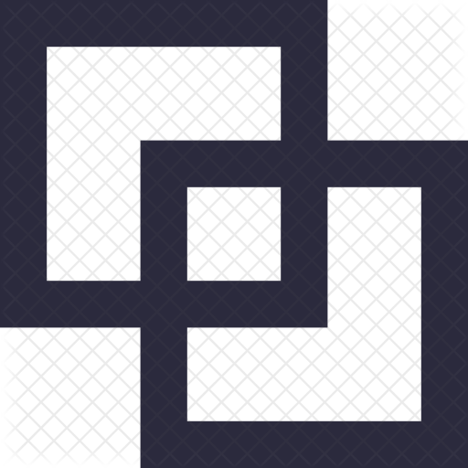 Overlap Icon - Download in Line Style