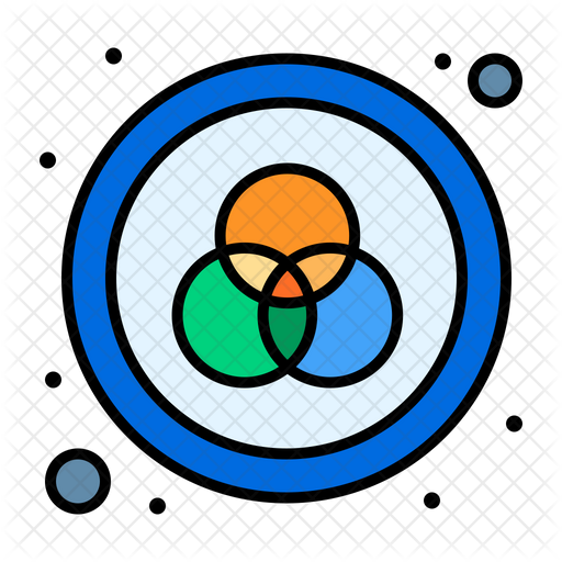 Overlap Icon - Download in Colored Outline Style
