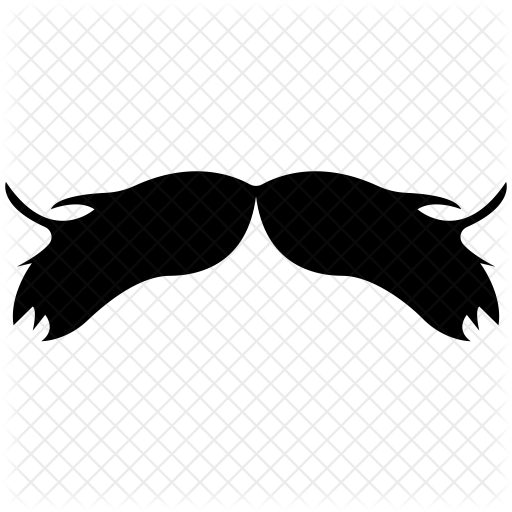 Painter Brush Mustache Icon Download in Glyph Style