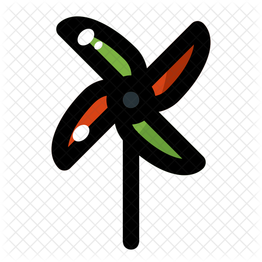 paper windmill icon of colored outline style available in svg png eps ai icon fonts iconscout