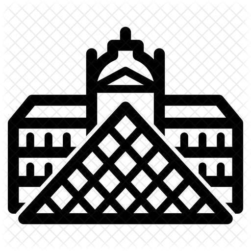 Free Paris Louvre Pyramid Icon of Line style - Available in SVG, PNG ...