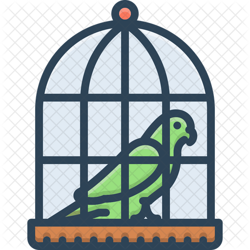 parrot in a cage icon of colored outline style available in svg png eps ai icon fonts parrot in a cage icon