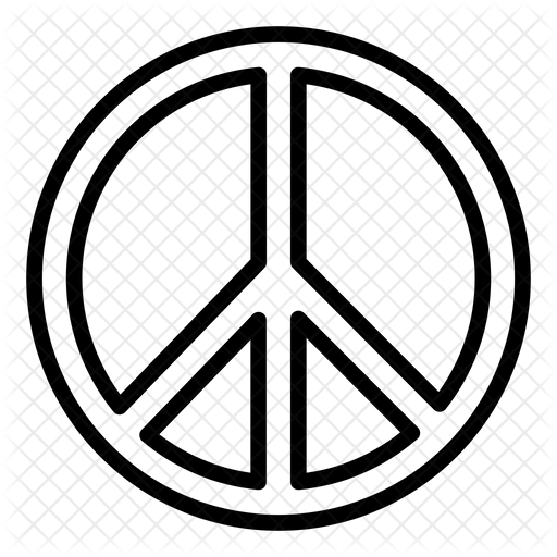 Peace Sign Icon Download in Line Style
