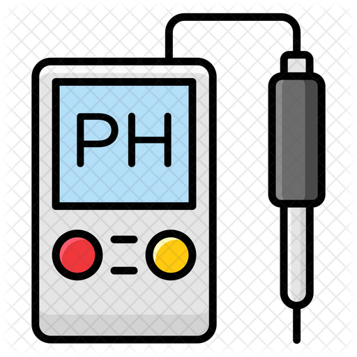 Ph Meter Icon Download in Colored Outline Style