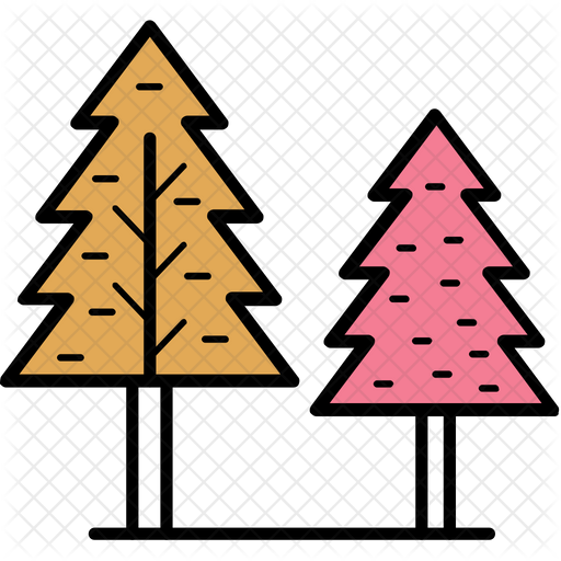 Pine Trees Icon Of Colored Outline Style Available In Svg Png Eps Ai Icon Fonts