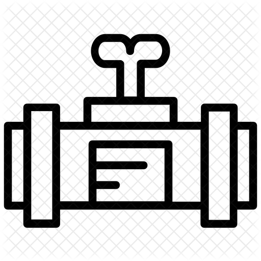 Pipeline Valve Icon - Download in Line Style