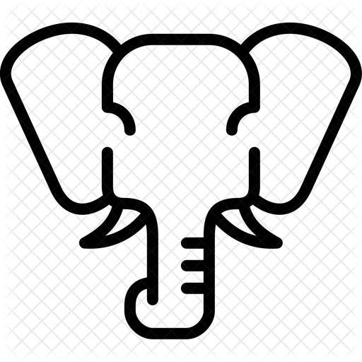 Postgresql Icon - Download in Line Style