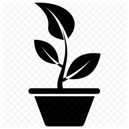 Potted Plant Logo Icon Of Glyph Style Available In Svg Png Eps Ai Icon Fonts