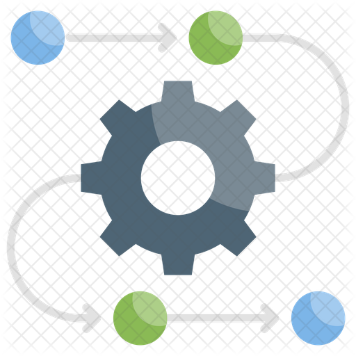Process Diagram Icon - Download in Flat Style