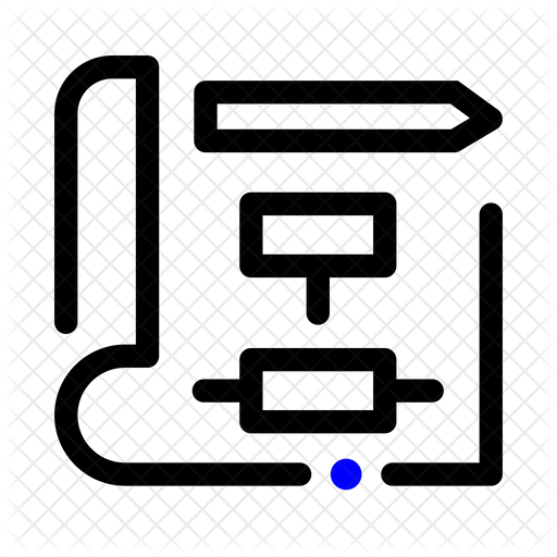 Process Flow Icon - Download in Line Style