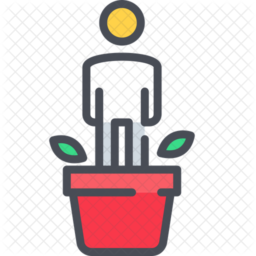 Professional Development Icon - Download in Colored Outline Style