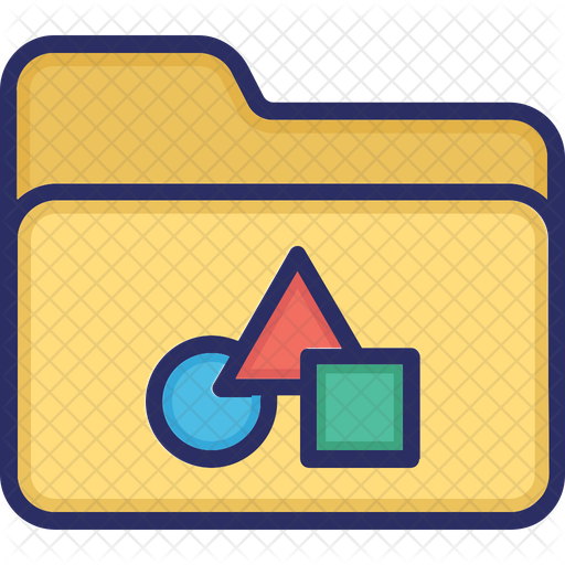 Project Folder Icon Download in Colored Outline Style