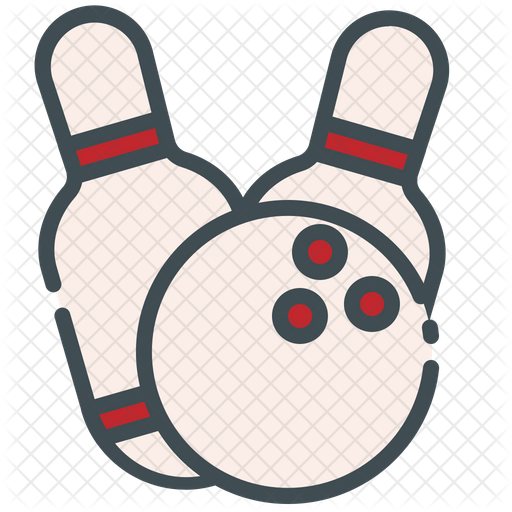 Push Bowling Icon - Download In Colored Outline Style