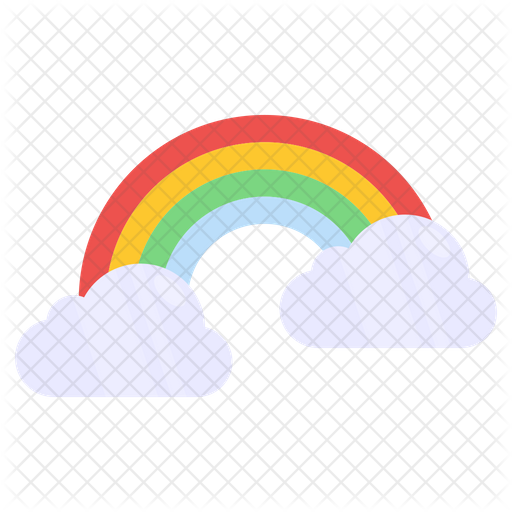 Rainbow Icon - Download in Flat Style