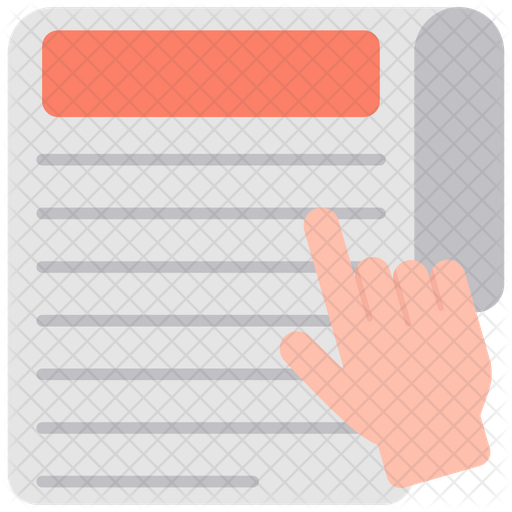Reading File Icon - Download in Flat Style
