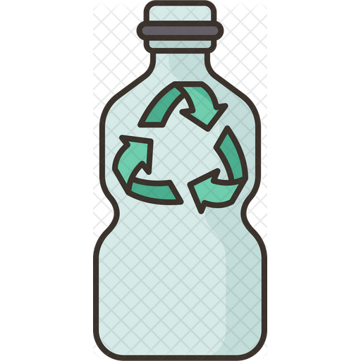 Recycle Bottle Icon Download in Colored Outline Style
