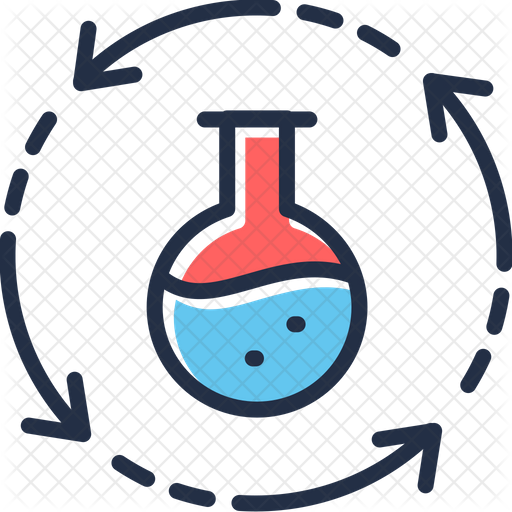 Research Process Icon - Download in Colored Outline Style