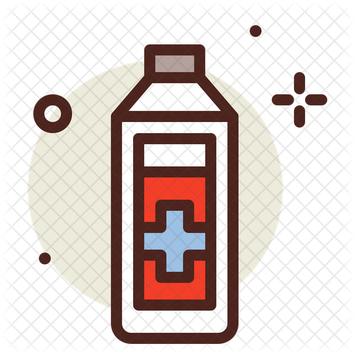 Rubbing Alcohol Icon Download in Colored Outline Style