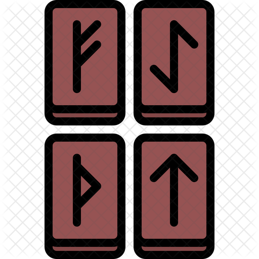 Rune Symbol Icon Download in Colored Outline Style