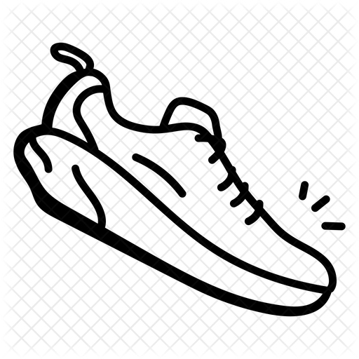 Running Shoe Icon - Download in Doodle Style