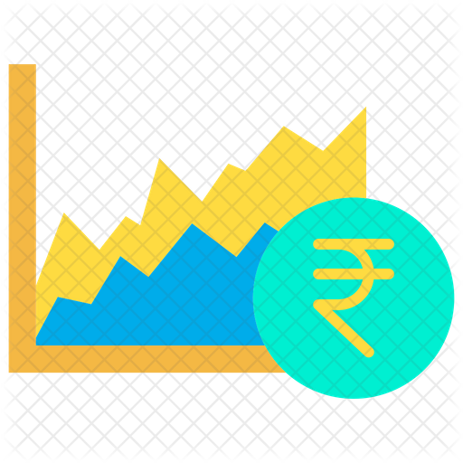 Rupees graph Icon - Download in Flat Style