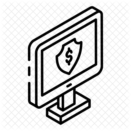 Safe Banking Icon Download in Line Style