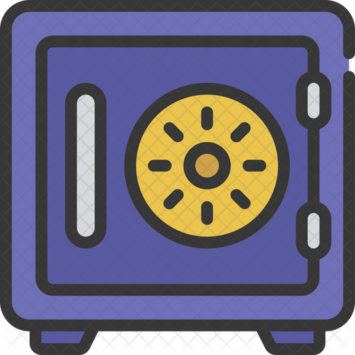 Safe Locker Icon Download in Colored Outline Style
