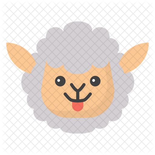 Sheep Face Emoji Emoji Icon Download in Flat Style