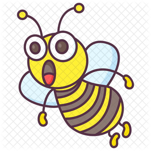 shocked-bee-icon-download-in-colored-outline-style