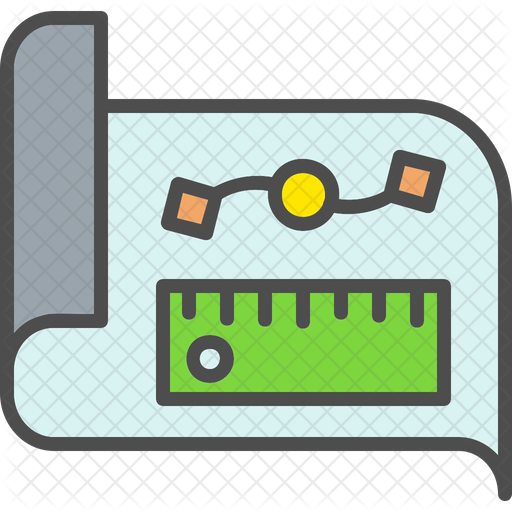 Sketch Paper Icon Download in Colored Outline Style