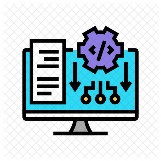 Software System Icon - Download in Colored Outline Style