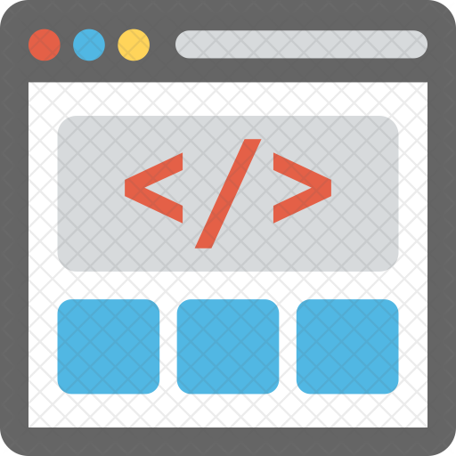 Source code Icon - Download in Flat Style