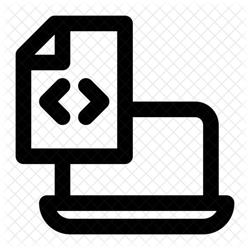 Source Code Icon - Download in Line Style
