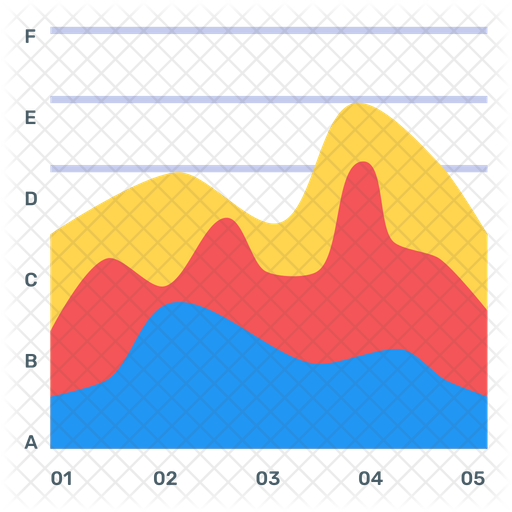 Stacked Area Chart Icon - Download in Flat Style