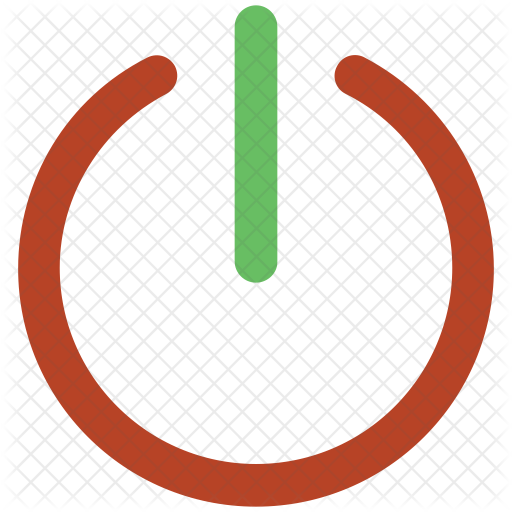 Standby Icon - Download in Colored Outline Style