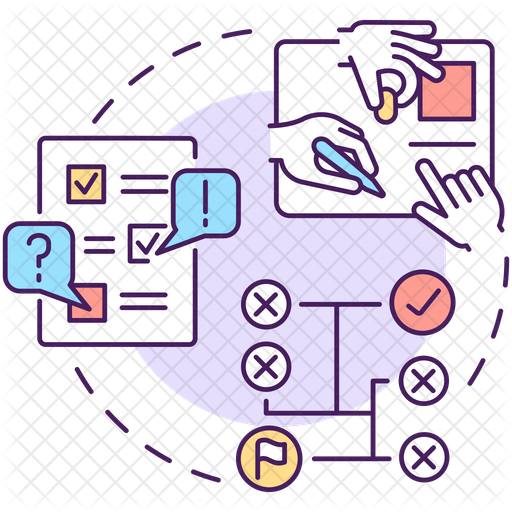 Strategy formulation Icon - Download in Colored Outline Style