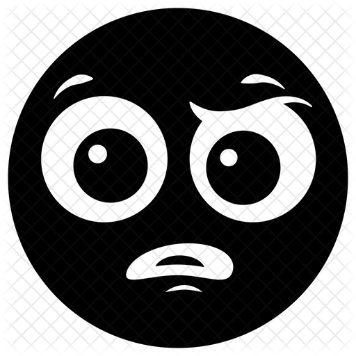 Free Stressed Emoticon Emoji Icon Of Glyph Style Available In Svg Png Eps Ai Icon Fonts