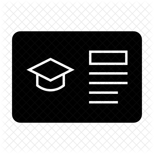 Student Id Card Icon - Download in Glyph Style