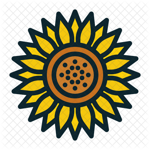 Sunflower Icon Of Colored Outline Style Available In Svg Png Eps Ai Icon Fonts