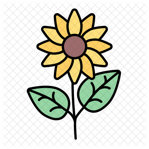 Download Free Sunflower Icon Of Colored Outline Style Available In Svg Png Eps Ai Icon Fonts