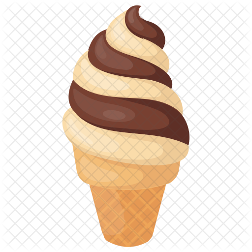 Swirl Icecream cone Icon Download in Flat Style