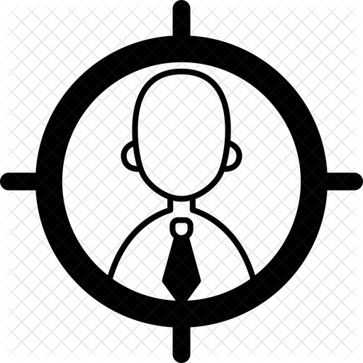 Target Employee Icon Download in Glyph Style