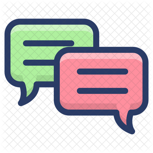 Text Messaging Bubbles Icon Of Colored Outline Style Available In Svg Png Eps Ai Icon Fonts