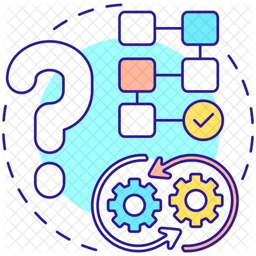 The 5 whys Icon - Download in Colored Outline Style