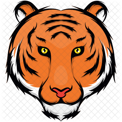 Tiger Cartoon Icon - Download in Flat Style