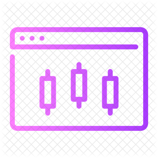 Trading Chart Icon - Download in Gradient Style