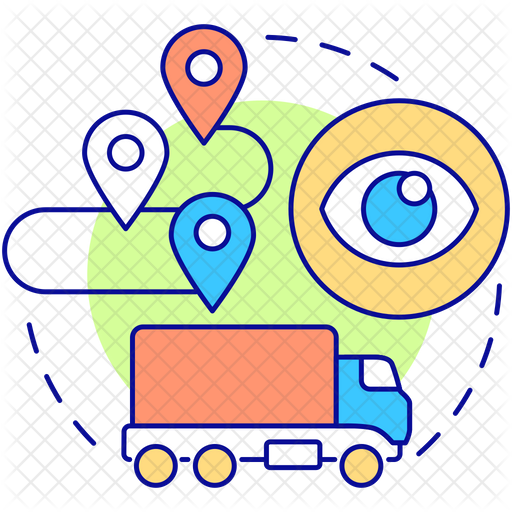 Transparency in supply chain Icon - Download in Colored Outline Style