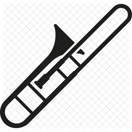 Trombone Icon Download in Glyph Style